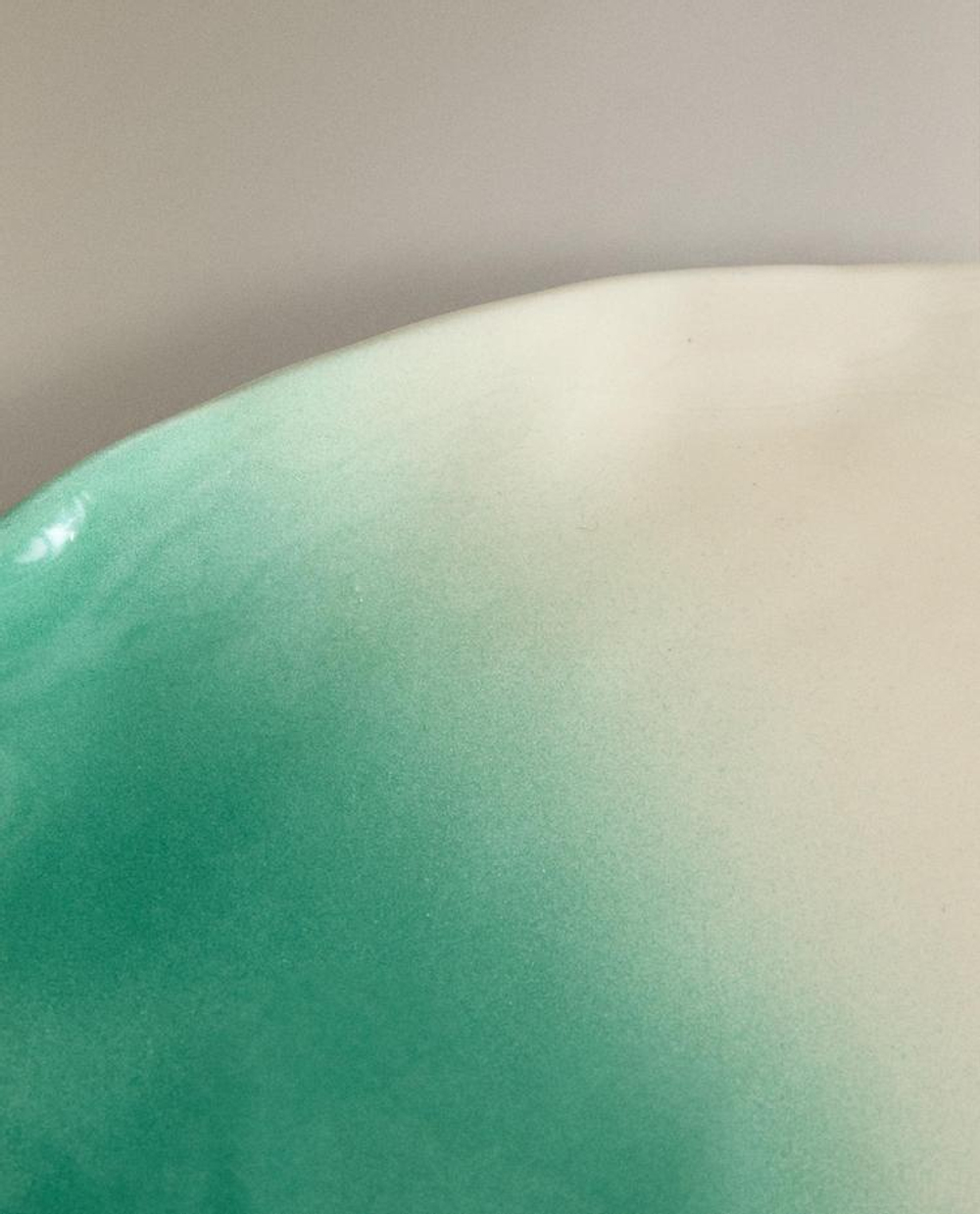 ZARA HOME ТАРЕЛКА ИЗ КЕРАМИКИ С УЗОРОМ, ЗЕЛЕНЫЙ