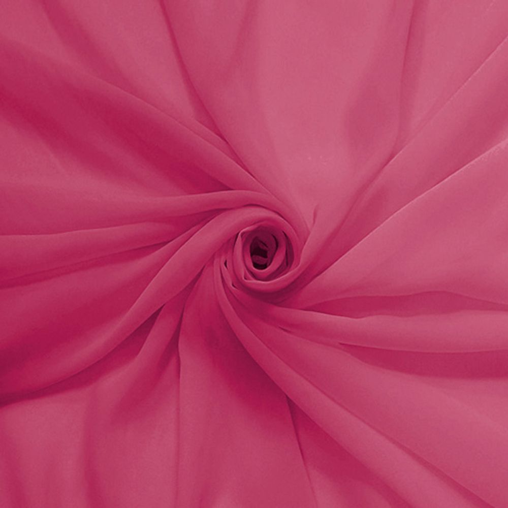 Ткань Шифон, 80 гр/м2, 150 см, розовая фуксия