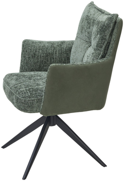 Стул JOSEF 360 град. поворот. HAGA-74 Зеленый, ткань / HJ002-18 Зеленый, PU / черный каркас, ®DISAUR