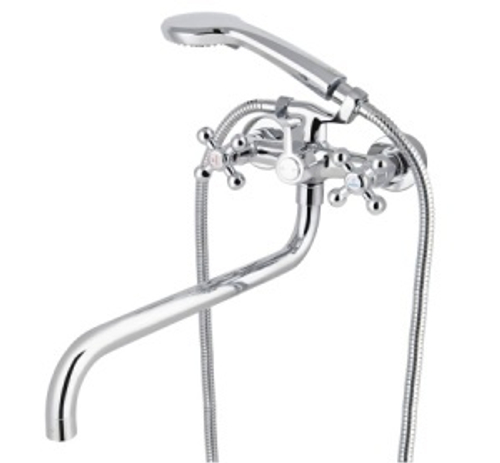 Смеситель KAISER Carlson Lux ванна крест керамика (картридж/переключатель)