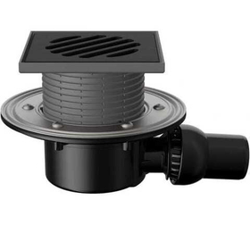 Трап регулируемый Fachmann T 520.1 PNsB 145x145 (горизонтальный шарнирный выпуск, с незамерзающим сифоном, DN50)