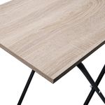 Стол BRABIX "Smart CD-011", 600х380х705 мм, ЛОФТ, складной, металл/ЛДСП дуб, каркас черный, 641878