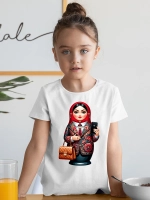 Футболка с принтом Матрёшка