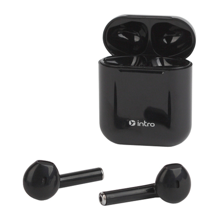 Intro BI1600 Bluetooth-гарнитура сенсорная ultra slim, с зар. кейсом, черная