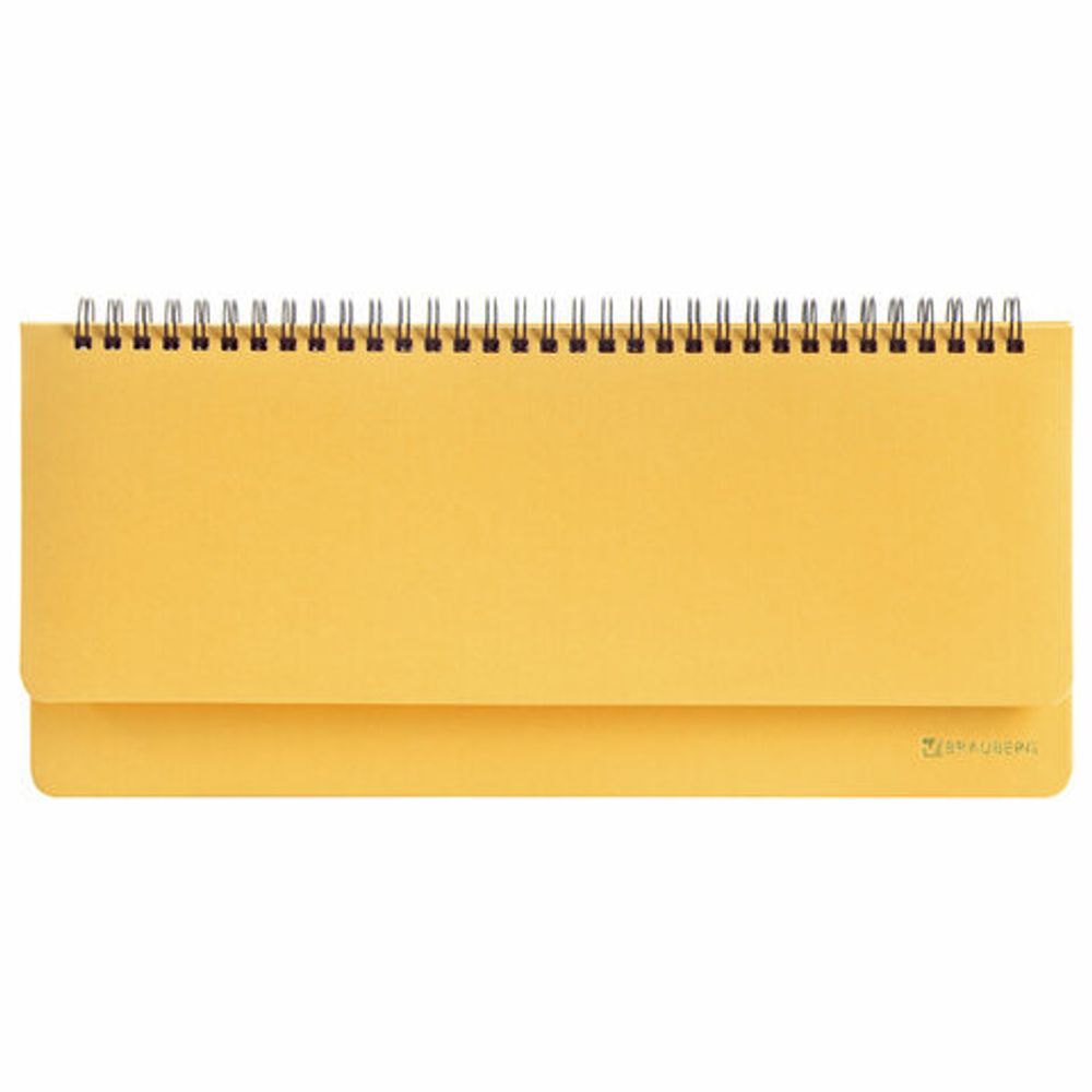 Планинг настольный недатированный (305x140 мм) BRAUBERG "Select", балакрон, 60 л., желтый, 111696