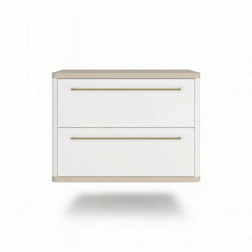 Тумба прикроватная подвесная ROYAL 5202 эко (Макиато-р.золото)