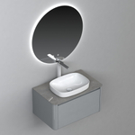 Тумба с раковиной Black&White Universe 80 см U915.800 glossy light grey