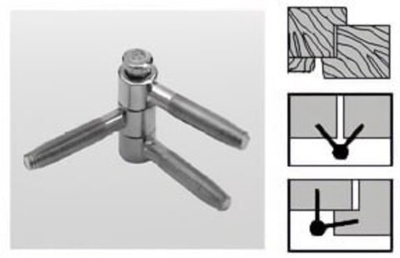 Петля ввёртная AGB E001401406 трёхштырьковая хром 14мм