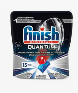 ДЛЯ ПОСУДОМОЕЧНЫХ МАШИН FINISH QUANTUM ТАБЛЕТКИ 15ШТ