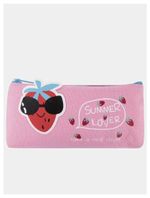 Пенал-косметичка BRAUBERG, канвас с аппликацией, "Cool Strawberry", 19х4х8 см, 228998