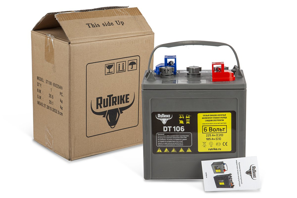 Тяговая аккумуляторная батарея WET Rutrike DT106 (T-105)