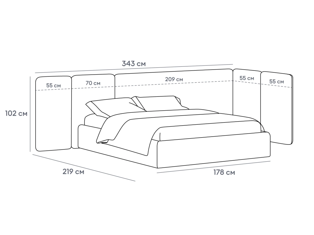 Кровать Atessa без подъемного механизма
