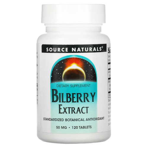 Source Naturals, экстракт черники, 120 таблеток