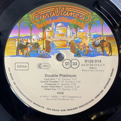 Винтажная виниловая пластинка LP Kiss Double Platinum (Germany 1982) Hard Luck Woman