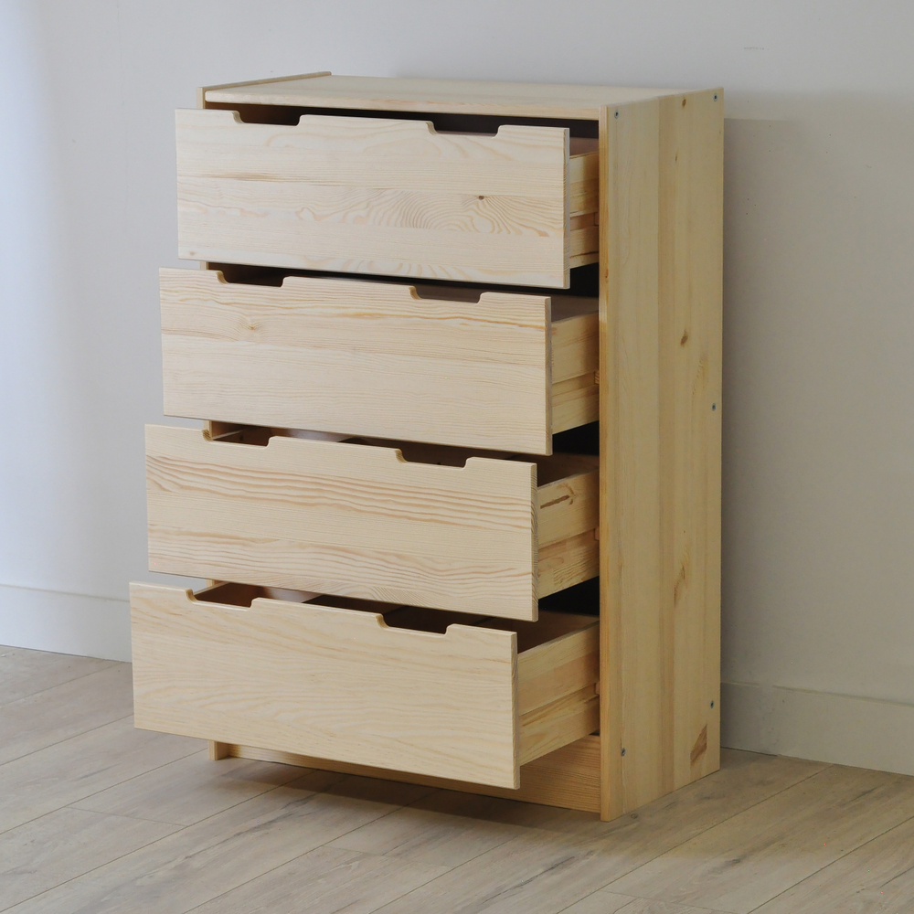 Дизайнерский деревянный комод Раст с ящиками, из массива сосны