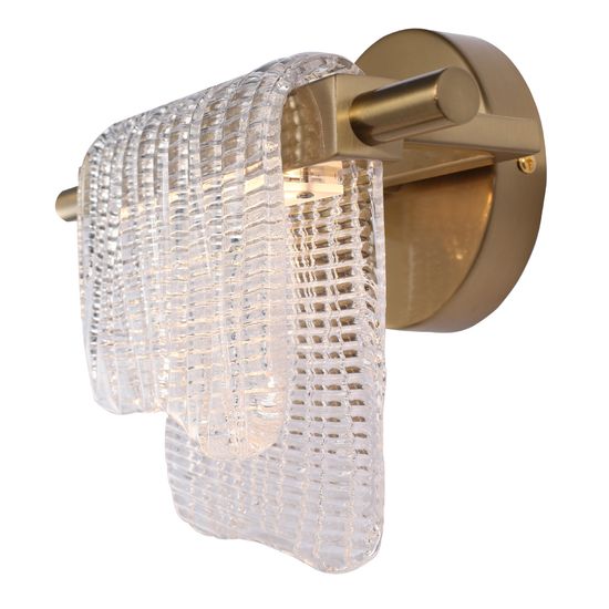 SL6021.201.06 Светильник настенный ST-Luce золотистый/прозрачный LED 1*6W 3000K VOILE