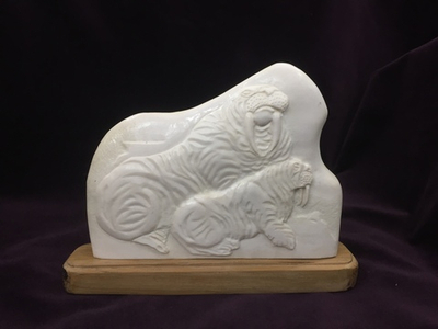 Экран " Моржи", настольный сувенир, декор