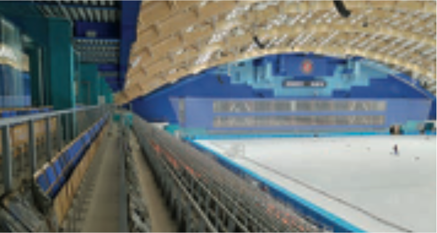 Обустройство трибун стадиона (система с кварцевым песком), г. Красноярск, Ледовая арена