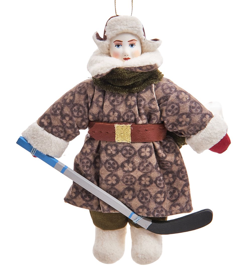 РусКукла RK-812 Кукла подвесная «Мальчик с клюшкой»