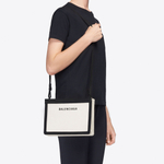 Balenciaga Cotton Canvas Clutch Bag Medium Unisex White