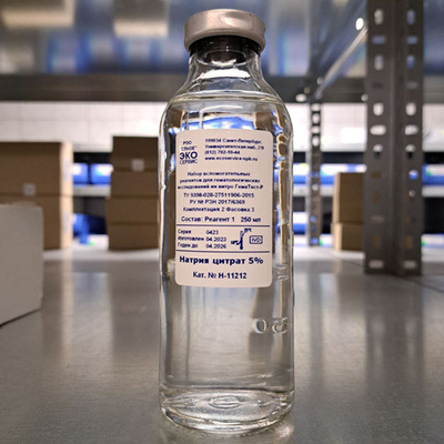 Цитрат натрия (3-х замещенный), 5%, 250мл., Эко-Сервис (Н-11212), фл.