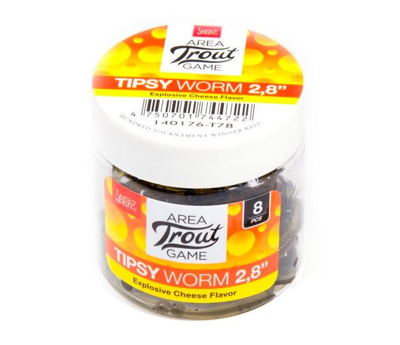 Слаги съедобные LJ Pro Series TIPSY WORM 2,8in (7,12 см), цв. T78, 8 шт.