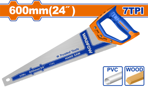 Ножовка по дереву 600 мм 7TPI (6/24) WADFOW WHW1124