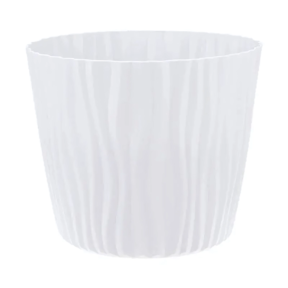 Кашпо ВОЛНА D250мм 8л с вкладышем Белый (комплект 12 шт)