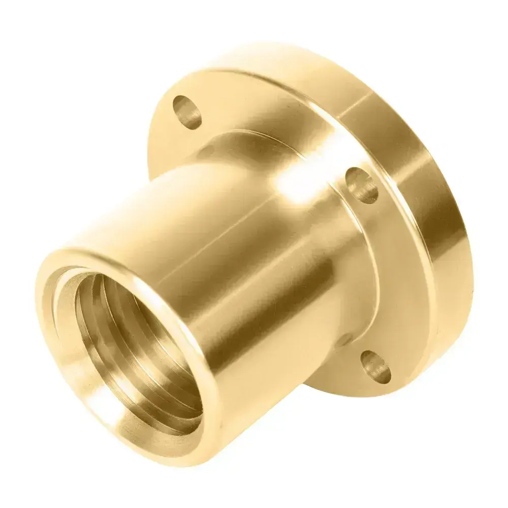 Комплект TR 36x6 Трапецеидальный винт, трапецеидальная гайка бронзовая с фланцем.