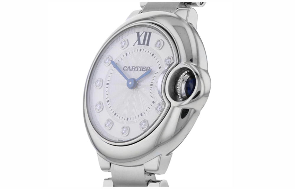 CARTIER Blue Balloon Collection Quartz Movement 30m Water Resistance Women"s Watch Watch 28mm 28 Silver Dial