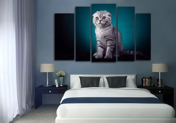 Модульная картина "Прижатые ушки"