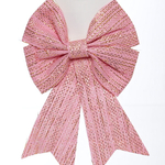 Бант на ёлку «Шик» 16*23 см, Розовый