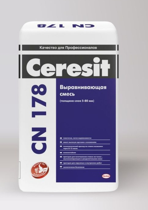 Ровнитель цементный Ceresit CN 178, 25 кг