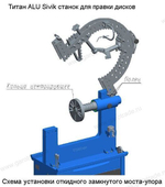 Стенд для правки автомобильных дисков Титан ALU Компакт Сивик