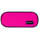 Пенал-косметичка BRAUBERG овальный полиэстер "Pink" 22х9х5 см (3 штуки в упаковке)