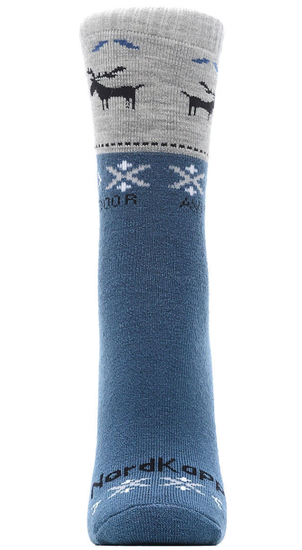 Термоноски детские с оленями серо-синие NordKapp 515/3