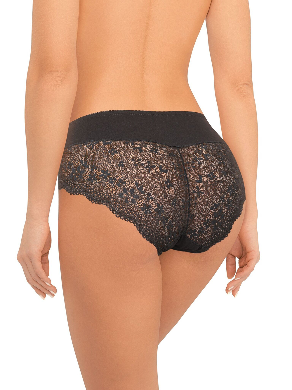 Трусики-макси из хлопкового полотна (Размер: XL) (Цвет: черный)