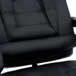 Кресло офисное CROMEX (КРОМЕКС) "Lounge MS-007", подножка, 6 массажных модулей, экокожа, черное, 532960