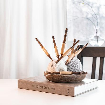 Набор деревянных крючков для вязания из кедра 9 шт. (4-10 мм.) KN30