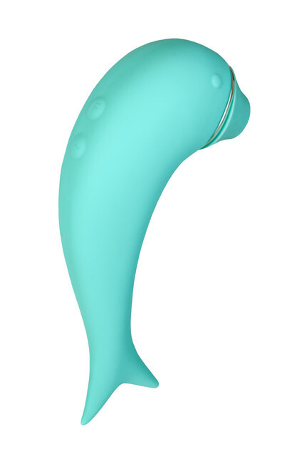 Вакуум-волновой клиторальный стимулятор и вибратор Dolphin (Цвет: бирюзовый)