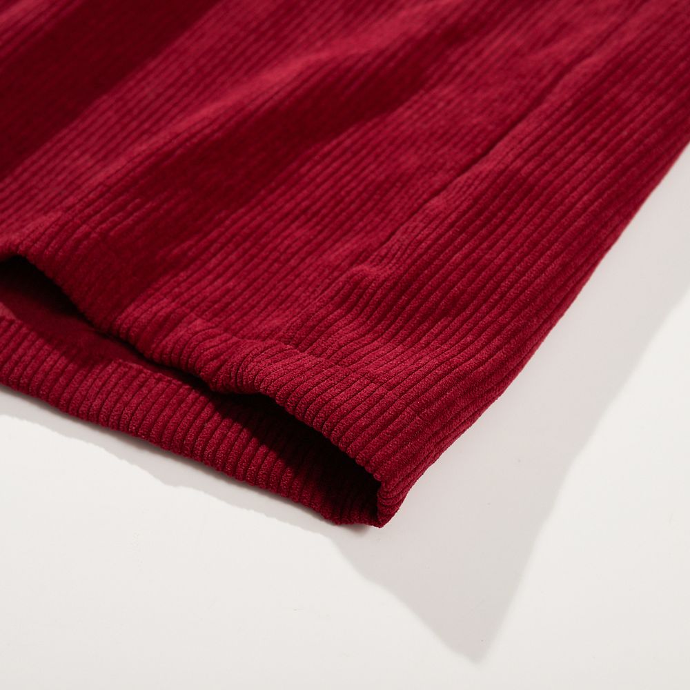 Рубашка YMKASHIX Velvet Button Det Бордовый-Горчичная