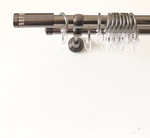 Карниз для штор "Ксантос" d19/19 мм двухрядный, цвет черный никель