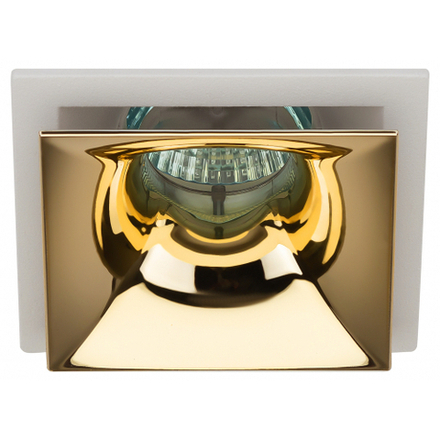 Встраиваемый светильник декоративный ЭРА KL102 WH/GD MR16 GU5.3 белый золото