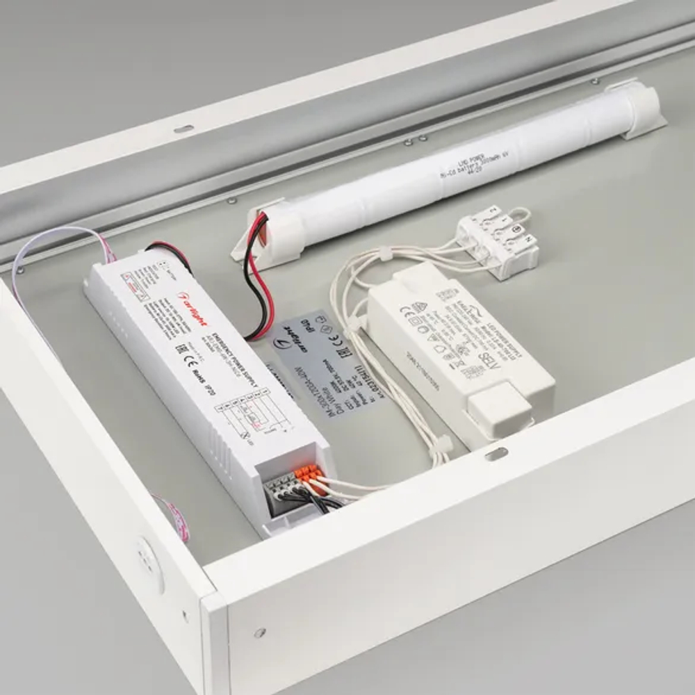 Светильник IM-EMERGENCY-1.5H-S300x1200-45W Warm3000 (WH, 120 deg, 230V) (Arlight, IP40 Металл, 2 года) 034938