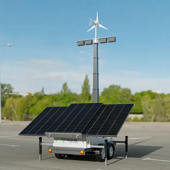 Передвижная электростанция ветро-солнечная