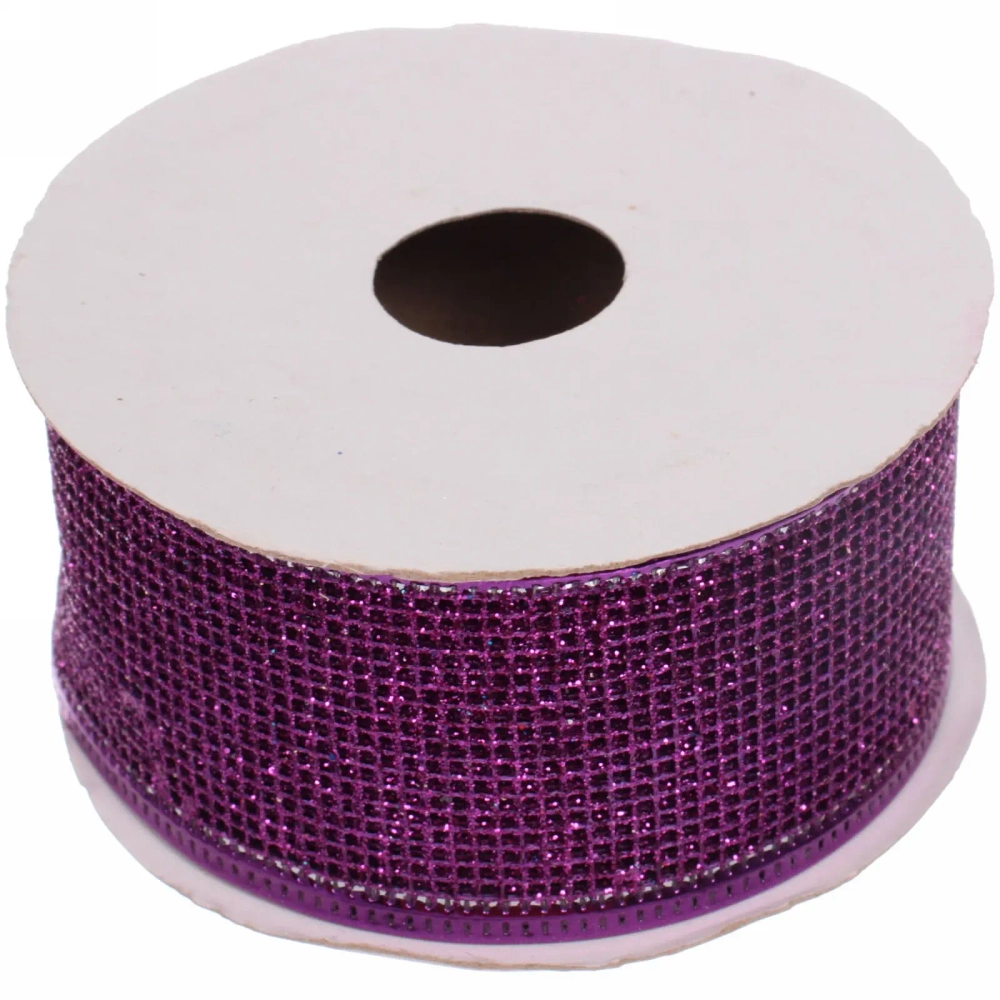 Лента для декорирования «Изящная» 4 см, 2,7 м, Фиолетовый (микс дизайнов)