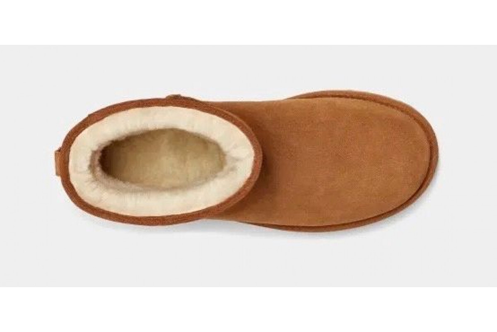 UGG Mens Classic Mini Deco Suede Boot Chestnut