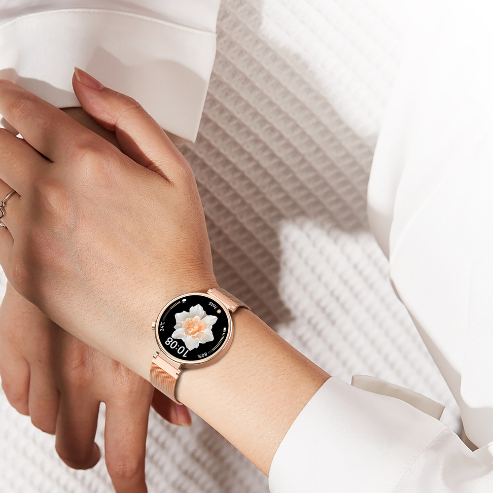 Ремешок из нержавеющей стали золотистого цвета от Dux Ducis для смарт часов Huawei watch GT4, GT5, GT5 Pro (18мм), серия Milanese Series (миланская петля)