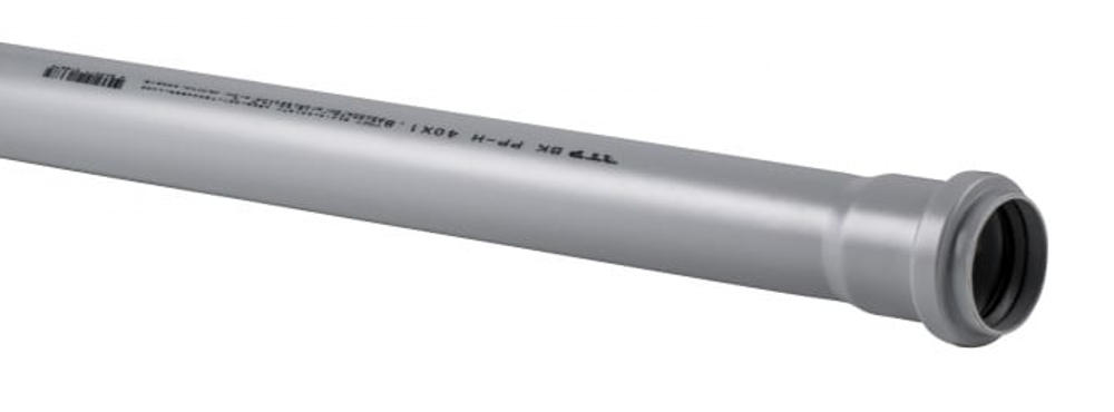 Труба ВК ПП  40х1,8х2000, серый, РТП (10/1)