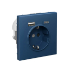 ARTGALLERY РОЗЕТКА 16А с 2 USB A+C, 5В/2,4А/3,0А, 2х5В/1,5А, механизм, АКВАМАРИН